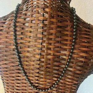 Hand knotted hematite necklace